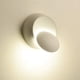 thumbnail image 3 of Aplique de pared LED blanco para interiores, 7 W, moderno, blanco cálido, creativo, Eclipse, 2 en 1, de aluminio (blanco), 3 of 5