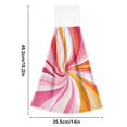 thumbnail image 6 of Yayeee Kitchen Hanging Hand Towels Set of 2 with Loop Bathroom Absorbent Tie Towel, Swirling Lines, 6 of 7