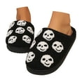 thumbnail image 5 of Fuzzy Slippers Women Halloween Fluffy Winter House Shoes House Slippers Bedroom Slippers Slip On Indoor Comfortable Slippers Woman Slippers Black 43, 5 of 8
