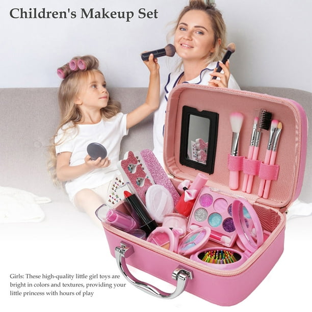 Amdohai Girls Makeup Kit for Kids Children's Makeup Set Girls Princess Make  Up Box Nontoxic Cosmetics Kit Toys Pretend Play Makeup Beauty Toys  Christmas Gift Birthday Gift 