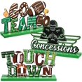 thumbnail image 1 of 3 Pieces Football Table Decoration Signs Football Player Touchdown Sign Happy Football Table Centerpiece Wood Sign Wooden Party Decorations for Holiday Football Dinner Party Coffee, 1 of 7