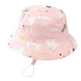 thumbnail image 4 of Gelikeya Toddler Baby Beach Hat Size 2T-4T Cute Cartoon Animal Print Bucket Hats Soft UPF 50+ Summer Sun Protection Vacation Sun Hat Z06-Red, 4 of 5