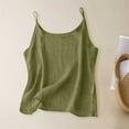 thumbnail image 3 of Lixiuxyad Built-in Bra Tank Tops A Retro Thin Slimming And Linen Inner Top Vest For Ladies,Green, 3 of 6
