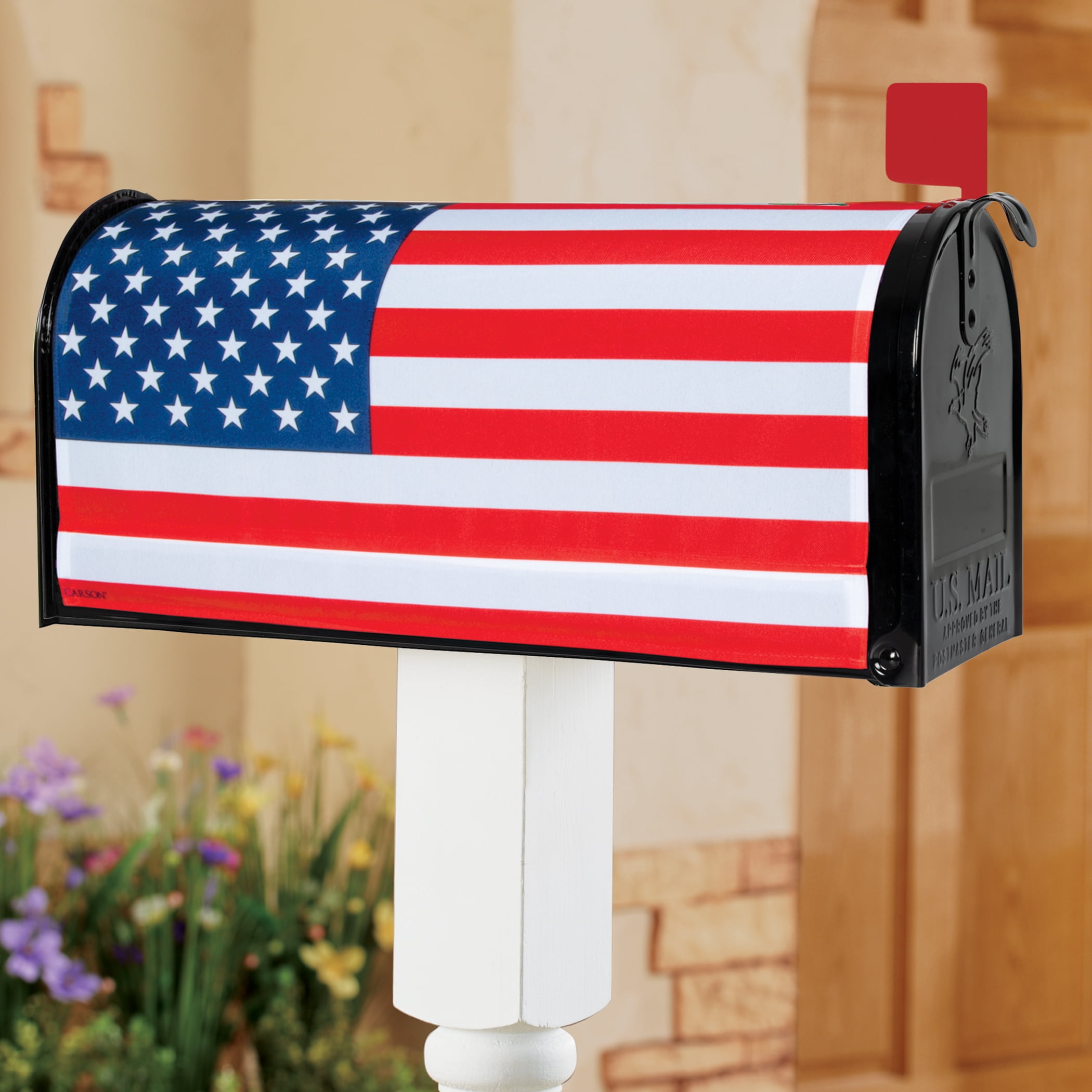 Collections Etc Patriotic American Flag Magnetic Mailbox Cover