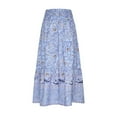 thumbnail image 4 of Hvot&aat Women's Bohemian Long Skirts Flowy High Waist A Line Maxi Skirts Casual Trendy Floral Printed Skirts, 4 of 5