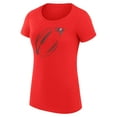 thumbnail image 2 of Women's G-III 4Her by Carl Banks  Red Tampa Bay Buccaneers Super-Slim Fit Lightweight Subtle Football T-Shirt, 2 of 3