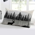 thumbnail image 5 of Deer Forest Throw Pillow Covers, Farmhouse Vintage Nature Trees Mountain Soft Breathable Pillow Cases with Invisible Zipper for Sleeping, Toddler Pillowcases for Couch Bed Sofa Chair 12x20 Inches, 5 of 6