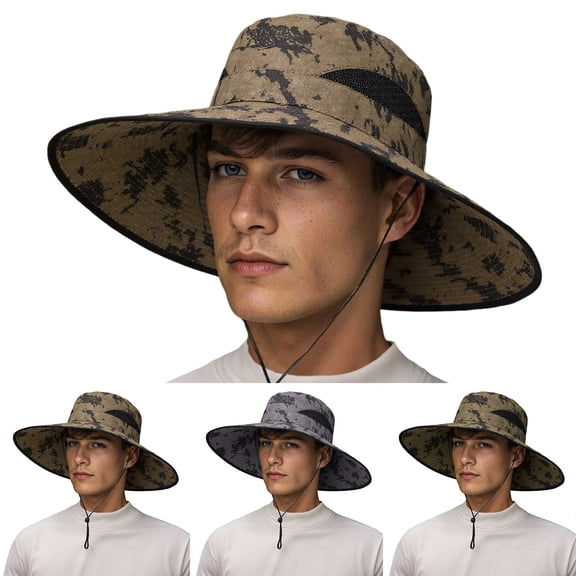 jiaxiM UPF50 Mens Sun Hat Wide Brim Fishing Hat Foldable Large Brim UV Protection Sun Hat for Men Women Beach Gardening
