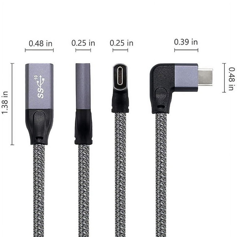 2 Pack 6.6FT+6.6FT AINOPE USB 3.0 Extension Cable Type A Male to Female  Extension Cord Durable Braided Material Fast Data Transfer Compatible with  USB