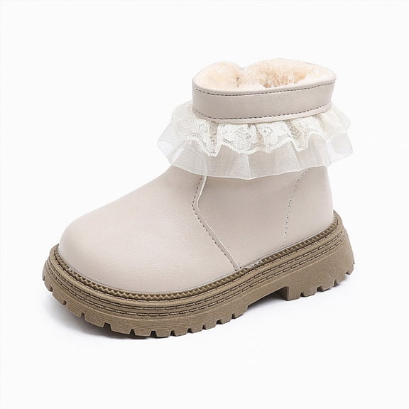 Girls Thick Warm Ankle Boots Children Fall Winter Casual Short Boots for Daily Wear