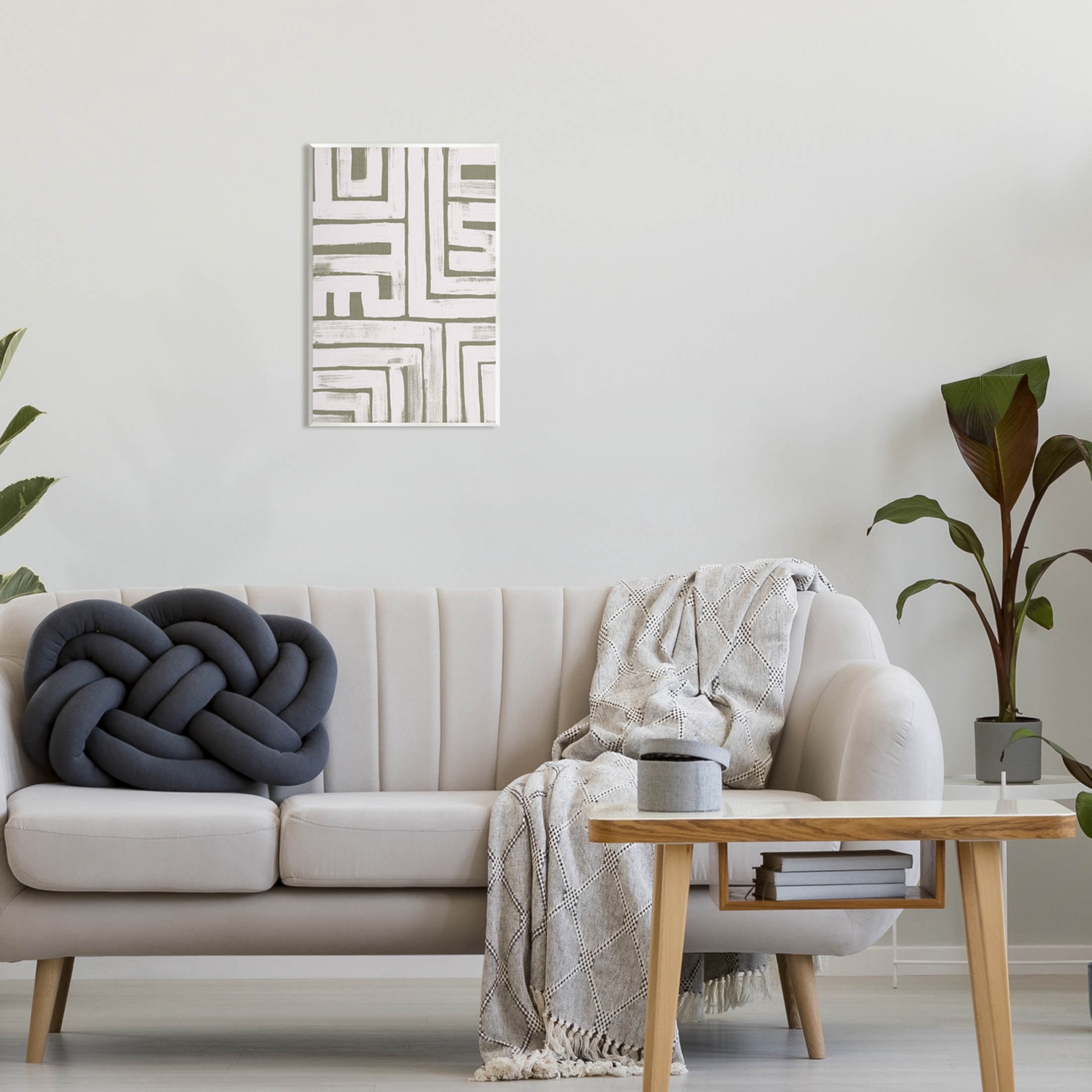 Stupell Industries Geometric Lines Pattern Arrangement Graphic Art Unframed Art Print Wall Art, Design by June Erica Vess