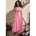 thumbnail image 2 of Eternatastic Women's Corset Dress Sleeveless Split Flowy Midi Dress French Style Spaghetti Strap Beach Vacation Dress L Pink, 2 of 6