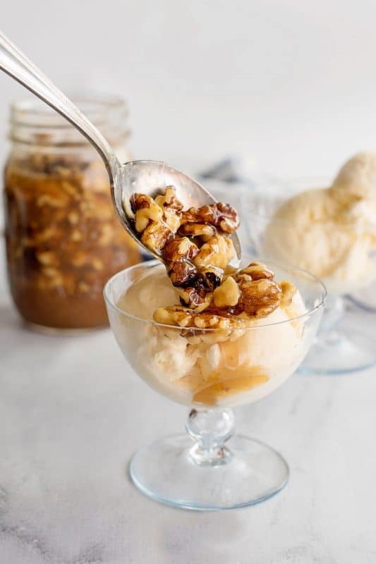 Bits N Things Wet Walnut Dessert Topping | Ice Cream, Sundaes, Pie | Kosher | 64 oz.