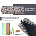 thumbnail image 5 of Cauagu Halloween Gnome Print Leather Pencil Pen Case - Stationery Bag Portable Stationery Bag Big Capacity Pencil Pouch Cosmetic Organizer Bag for Men & Women, 5 of 7