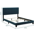 thumbnail image 6 of Pemberly Row King Modern Upholstered Polyester Fabric Bed in Azure Blue, 6 of 6
