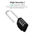 thumbnail image 4 of Cadenas à Combinaison Longue Manille 4 Chiffres Réinitialisable Étanche pour École Gym Casier d'Employé Clôture Extérieure et Rangement, 4 of 4