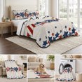 thumbnail image 6 of Queen Quilt Set 90''x96'', 4th of July Lightweight Bedspread Coverlet Set with 2 Pillow Shams, Patriotic Blue Red Star Independence Day Breathable All Season Quilt Bedding for Bedroom/Guest Room, 6 of 9