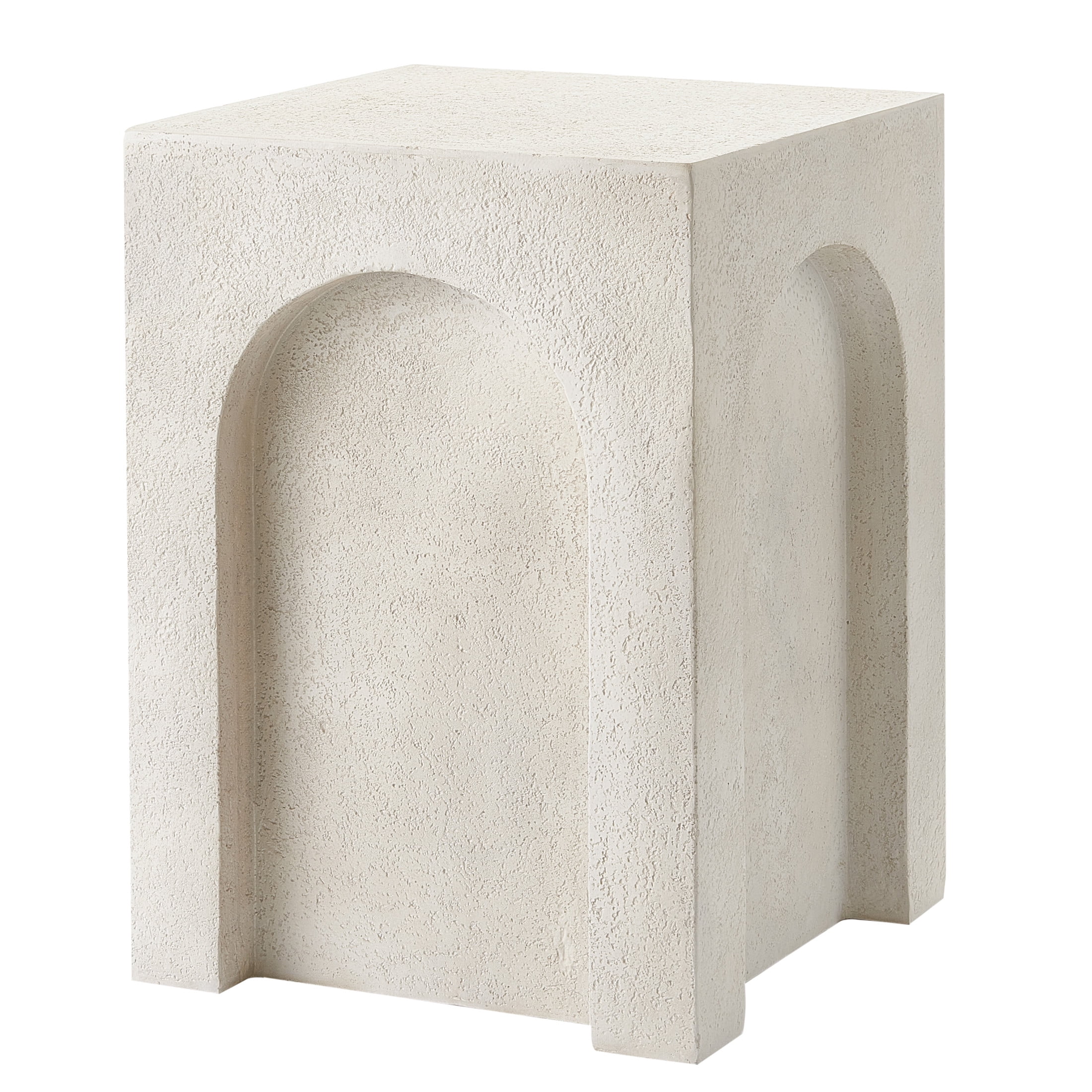 Christopher Knight Home 21.45" H Square Side Table, MgO End Table for Indoor and Outdoor Use, Antique White