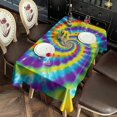 thumbnail image 2 of Colorful Rainbow Tie Dye Spiral Pattern Rectangle Tablecloth 60"x102",Waterproof Polyester Rectangle Table Cloth, Wipeable Spillproof Polyester Tablecloth for Dining, Camping, Indoor and Outdoor, 2 of 6