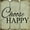 White, variant on 16 in x 16 in. "Choose Happy " by Rough Cut Décor Wood Wall Art