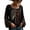 153#Khaki, variant on Women Bell Sleeve Shirt Boho Skeleton Graphic Crewneck Long Sleeve Fall Tee