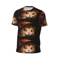 thumbnail image 5 of Rocae Animal Cat for Men's Mesh Quick-Dry Short Sleeve Workout T-Shirt,Mens Crew Neck Tee Lightweight Soft Classic T Shirts Medium, 5 of 9