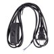 thumbnail image 2 of 2X Enchufe de EE.UU. 1.8M Cable de Alimentacion Interruptor de Boton Encendido / Apagado AC110V 3A AC250V 6A Negro, 2 of 9