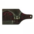 thumbnail image 1 of Gothic Cutting Board, Mysterious Dark Room in Castle Pillars Candles Atmosphere Pattern, Decorative Tempered Glass Cutting and Serving Board, Wine Bottle Shape, Black and Red, by Ambesonne, 1 of 1