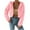 Pink, variant on APEXFWDT Women's Fleece Cropped Jacket Full Zip Hooded Fuzzy Warm Coat Long Sleeve Casual Fall Winter Outerwear for Short Errands