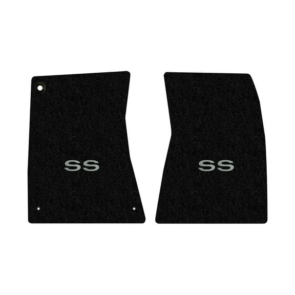 Lloyd Mats LogoMat Custom-Fit 2PC Carpet Floor Mats for 1968-1972 Chevrolet Chevelle/Malibu 4-Door, Black