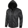 thumbnail image 6 of SPEEDRUN Hoodie Men Zip Up Sherpa Lined Hoodie Mens Gray Zip Up Fuzzy Jacket Winter Coats Gray L, 6 of 7