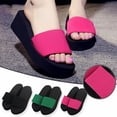 thumbnail image 4 of Lyinloo Women's Summer Slope Heel Flip-flop Beach Slippers Non-slip Platform Shoes Hot Pink 36, 4 of 4