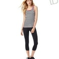 thumbnail image 3 of Aeropostale Womens Mixed Stripe Tank Top, Black, Juniors, X-Small, 3 of 3