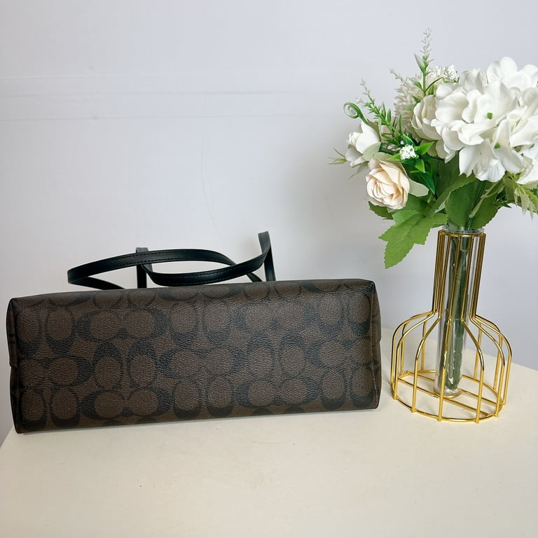 Coach Women's Outline Signature Zip Tote (IM/Brown/Black