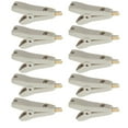 thumbnail image 1 of 2 Poles Electronic Test Clamp, Gold Plated Brass Replacement Portable 10Pcs 10A Rated Current  Clip Safe  For Car Battery Grey, 1 of 8
