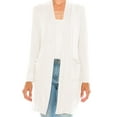 thumbnail image 4 of Women's Casual Open Front Long Sleeves Loose Fit Side Pockets Cardigan, 4 of 6