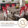 thumbnail image 3 of Christmas Snowman Chair Covers Set of 4 Snowflake Hat Scarf Chair Back Covers Stretch Removable Washable Slipcovers Protector for Dining Room Kitchen Party Decor, 3 of 9
