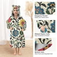 thumbnail image 3 of FORMRS Wearable Blanket Hoodie with Sleeves for Kids Cozy Flannel Sweatshirt, Vibrant Floral, 3 of 7