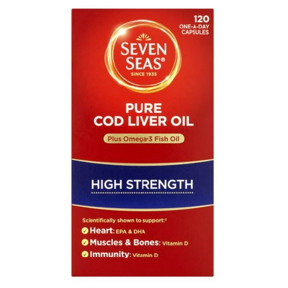 Seven Seas Cod Liver Oil High Strength With Omega 3 Plus Vitamins D & E