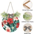 thumbnail image 2 of Coolnut Tropical Floral Welcome Sign for Front Door, Round Sign Hanging Welcome Sign Welcome Wreath for Farmhouse Porch Door Home Decor, 2 of 7