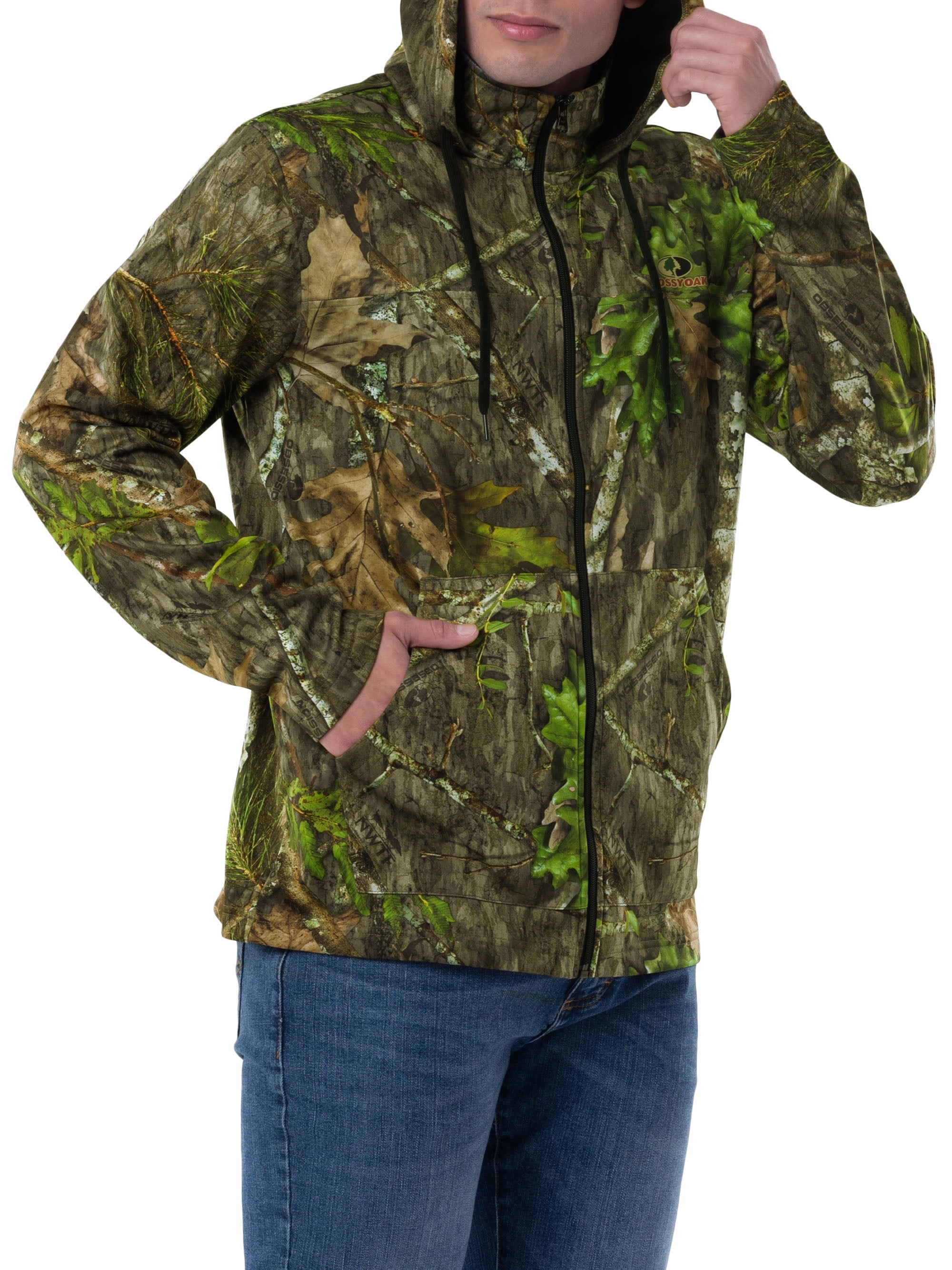 Mossy Oak Men's Full-zip Camo Turkey Hunting Hoodie