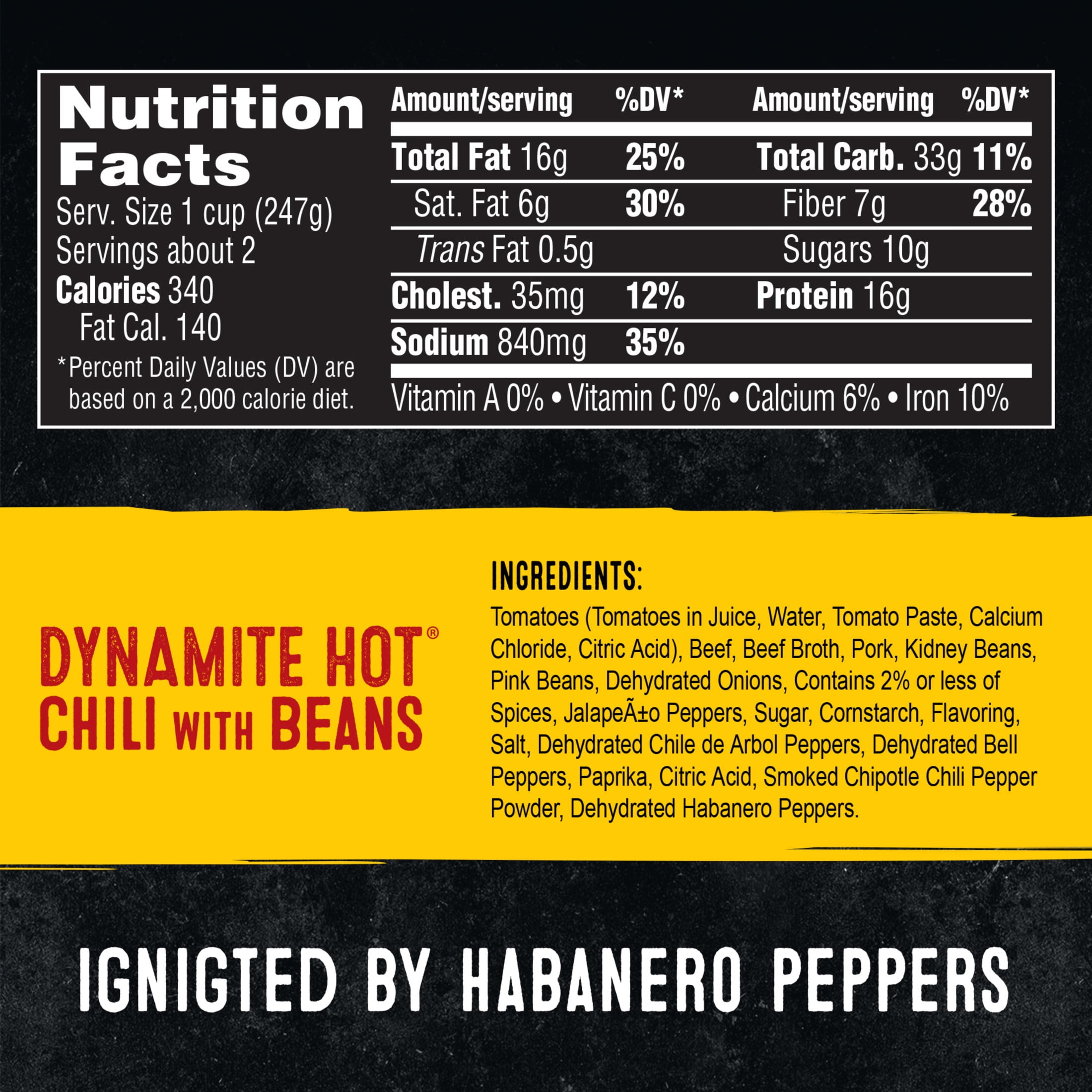 (2 pack) STAGG DYNAMITE HOT Chili with Beans Beef, Shelf-Stable, 15 oz Steel Can