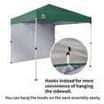thumbnail image 2 of CROWN SHADES Canopy Tent, 8 x 8 Foot Portable Pop Up Outdoor Shelter with 1 Sidewall, Easy 1 Push Center Lock, UV Protection, and Carry Bag, Forest Green, 2 of 6