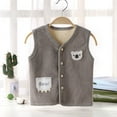 thumbnail image 4 of Favoffer Unisex Baby Sweater Vest Boys Girls Fall Winter Knitted Soft Uniform Cotton V-Neck Sleveeless Waistcoat Vest Play Home Holiday Casual Infant Newborn 0-6Y, 4 of 5