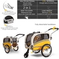 thumbnail image 2 of MOJAY 3-in-1 Dog Bicycle Trailer, Dog Stroller, and Dog Jogging Stroller, Yellow, 2 of 6