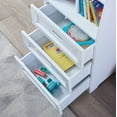 thumbnail image 6 of DUOSONG Kids Funnel White Bookcase With Book Display/Organizer Drawers - Classic White, 6 of 10
