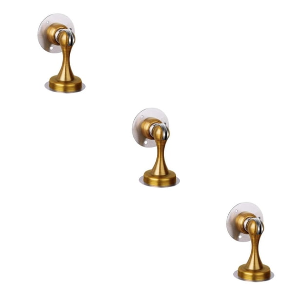 Scienceny Tope de puerta de acero a prueba de viento, soporte antioxidante, herrajes para muebles montados en la pared de alta resistencia, baño, bronce Type1 NO1 Scienceny CBP491330