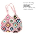 thumbnail image 7 of Naierhg Women Tote Bag Floral Crochet Large Capacity Handmade Vintage Multicolor Hollow Out Handbag for Travel, 7 of 7