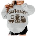 thumbnail image 1 of WEAIXIMIUNG Robe Sweat à Manches Courtes Drôle Bohème Mignon Restez Sans Capuche Surdimensionné, 1 of 4