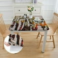 thumbnail image 2 of HAOXIT  Kitchen Dining Table Cloth for Square Tables Tabletop Cover for Parties, Wedding Use Spring/Summer 46*46, 2 of 7
